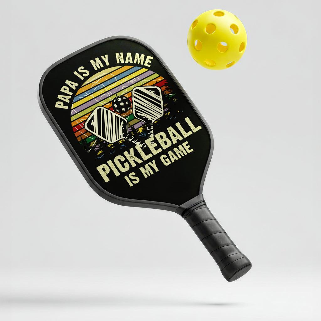 Personalized "Papa Is My Name, Pickleball Is My Game" Paddle with Custom Name