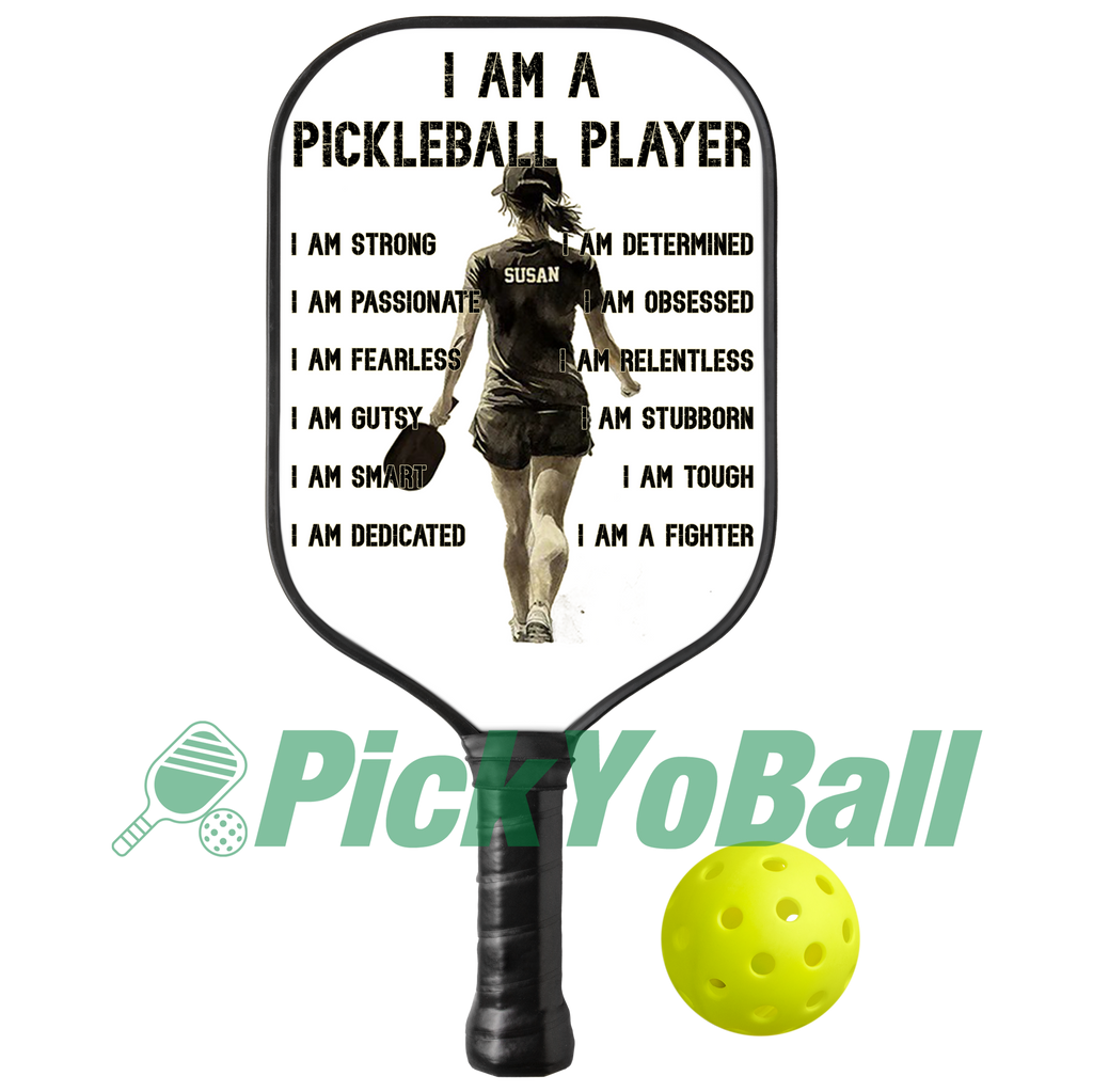 Personalized "I'm A Pickleball Player" - Pickleball Girl Paddle #1