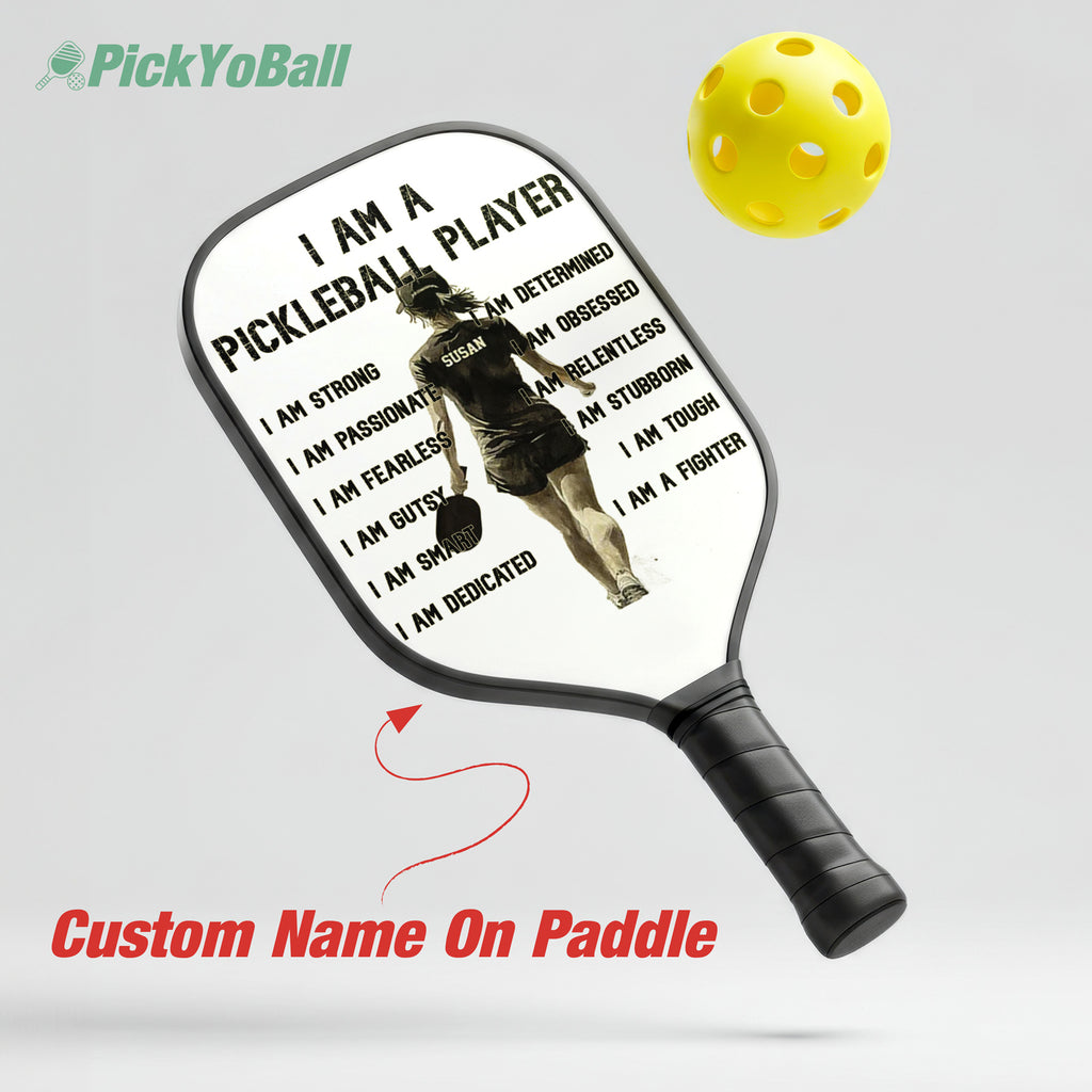 Personalized "I'm A Pickleball Player" - Pickleball Girl Paddle #1