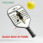 Personalized "I'm A Pickleball Player" - Pickleball Girl Paddle #1