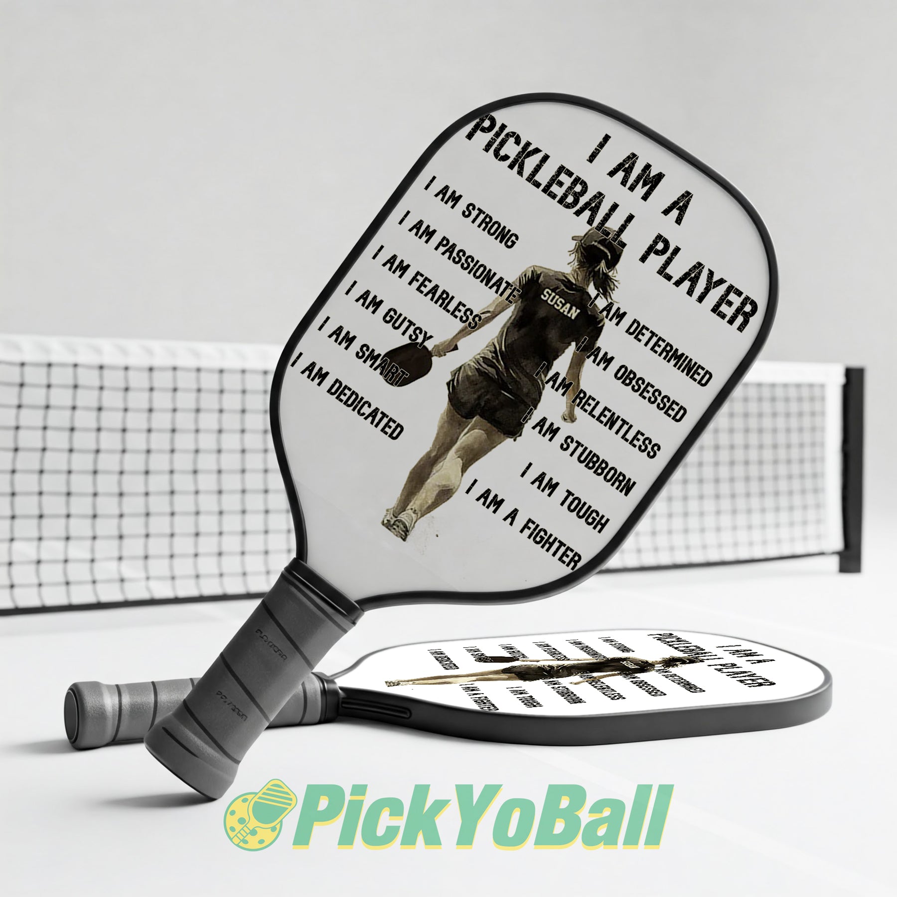 Personalized "I'm A Pickleball Player" - Pickleball Girl Paddle #1
