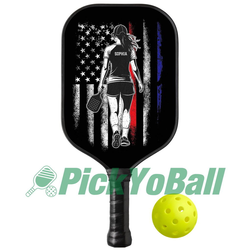 Personalized "American Girl" Pickleball Paddle with Custom Name