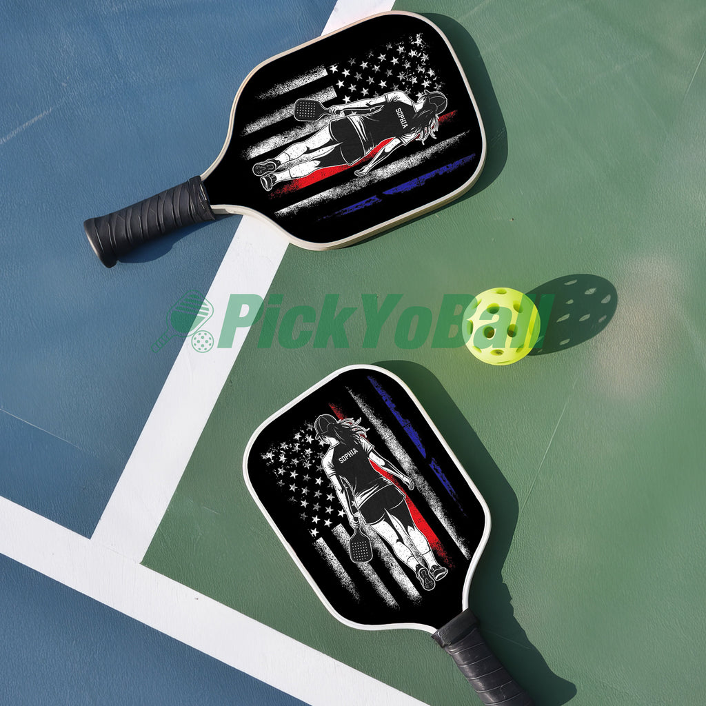 Personalized "American Girl" Pickleball Paddle with Custom Name
