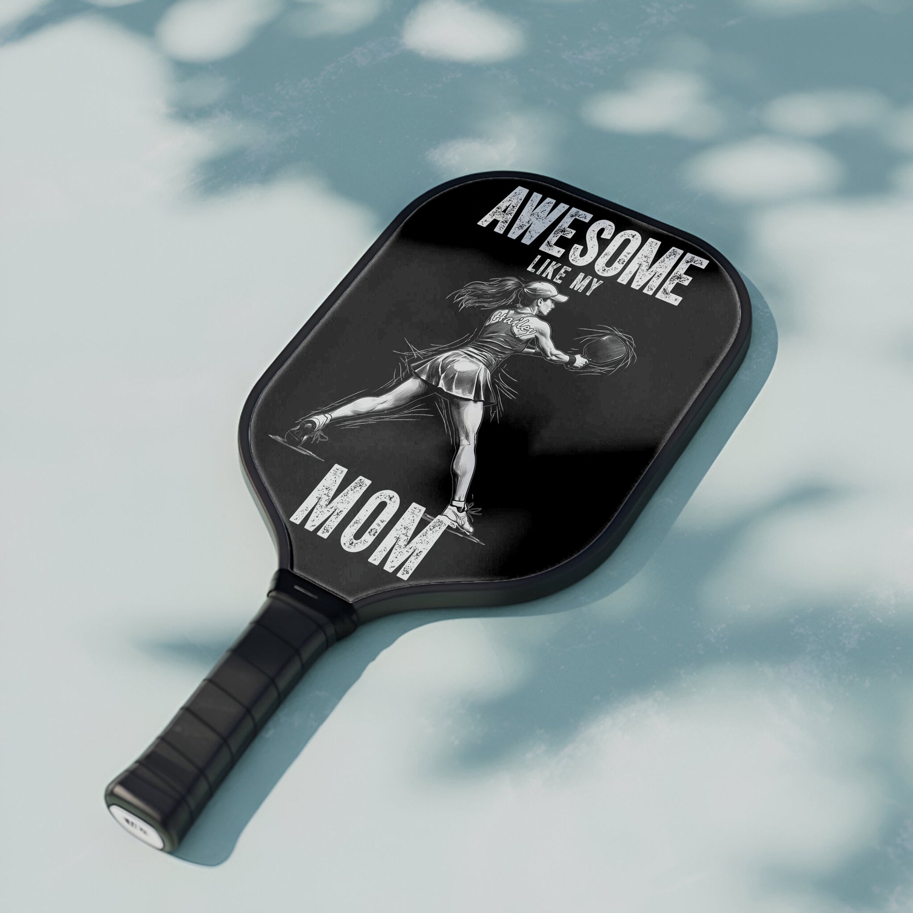 Personalized "Awesome Like My Mom" Pickleball Paddle with Custom Name, Gift for Mom