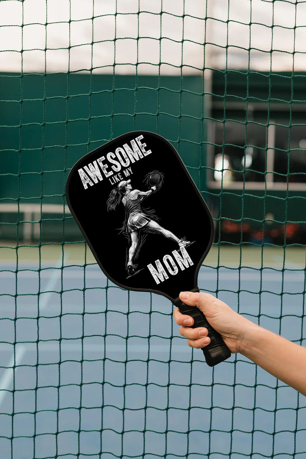 Personalized "Awesome Like My Mom" Pickleball Paddle with Custom Name, Gift for Mom