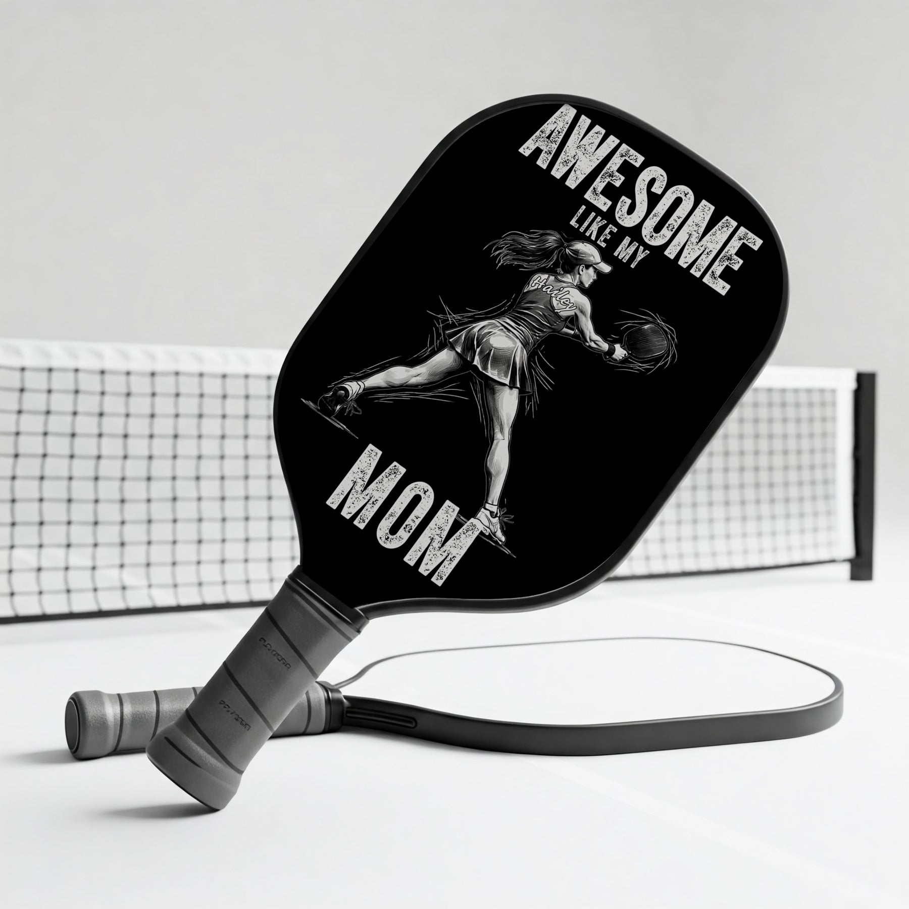Personalized "Awesome Like My Mom" Pickleball Paddle with Custom Name, Gift for Mom