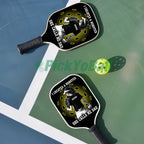 Personalized "I Created a Monster And She Calls Me Dad" Pickleball Paddle 3