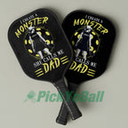 Personalized "I Created a Monster And She Calls Me Dad" Pickleball Paddle 2