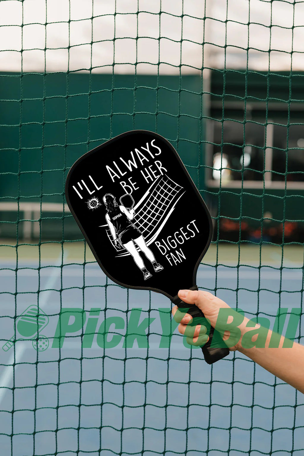 Personalized "I'll Always Be Her Biggest Fan" Pickleball Paddle with Custom Name