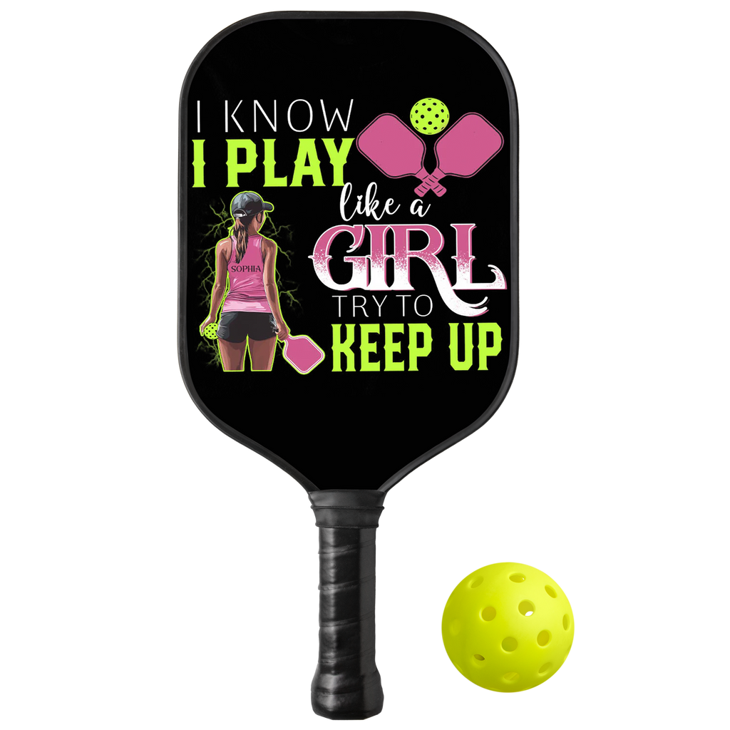 Personalized "Keep Up With My Play" Paddle with Custom Name