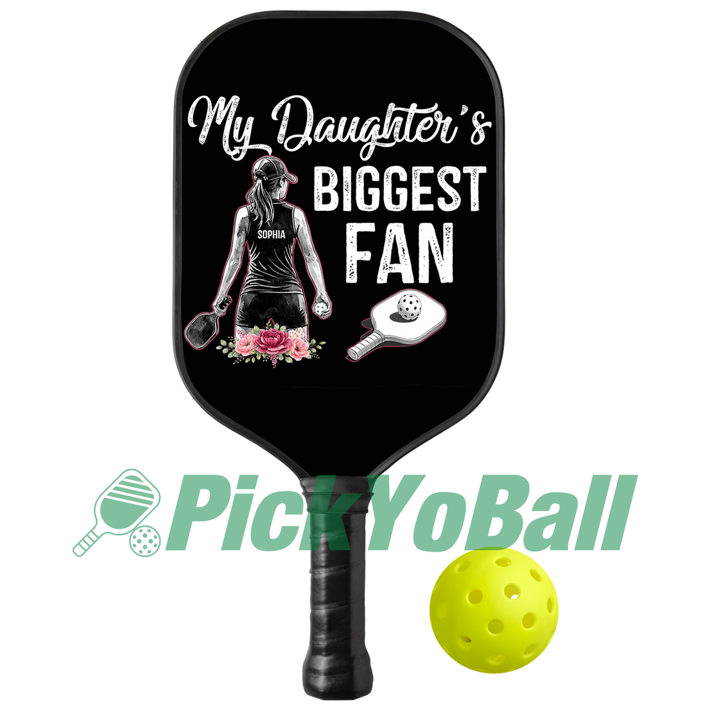 Personalized "My Daughter's Biggest Fan" Pickleball Paddle with Custom Name