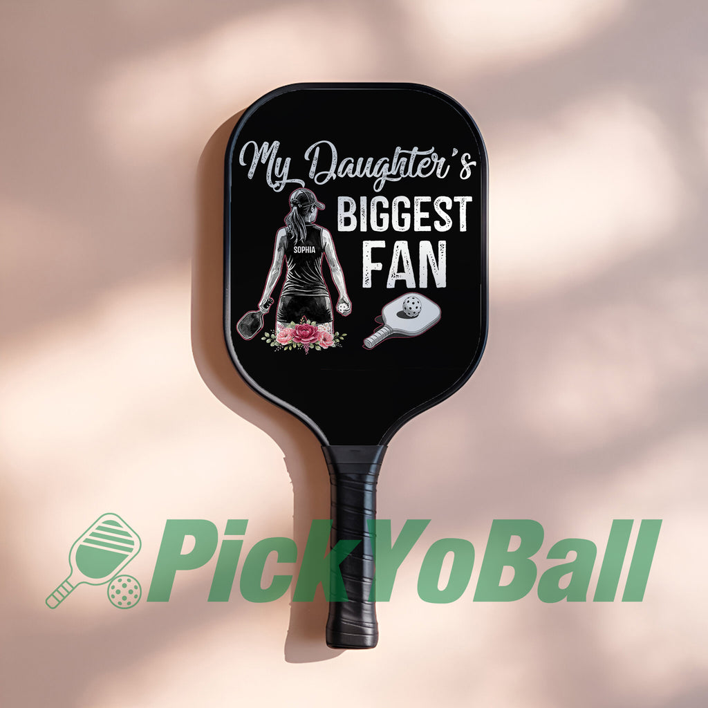 Personalized "My Daughter's Biggest Fan" Pickleball Paddle with Custom Name