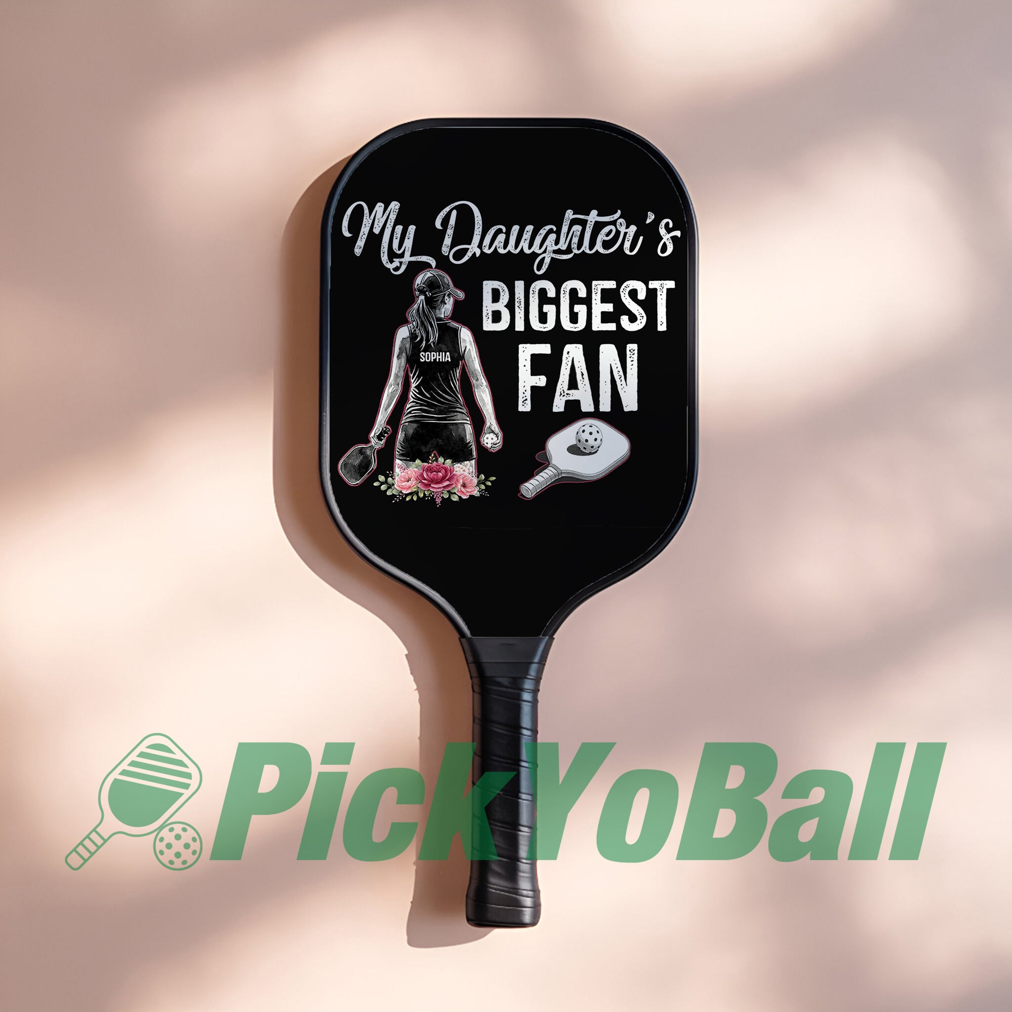 Personalized "My Daughter's Biggest Fan" Pickleball Paddle with Custom Name
