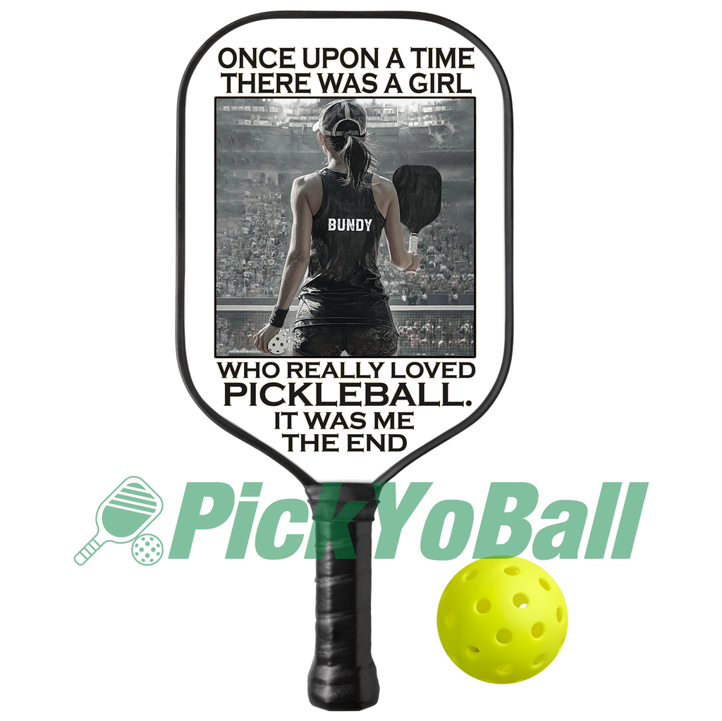 Personalized "A Girl Loves Pickleball" Pickleball Paddle With Custom Name, Gift For Her