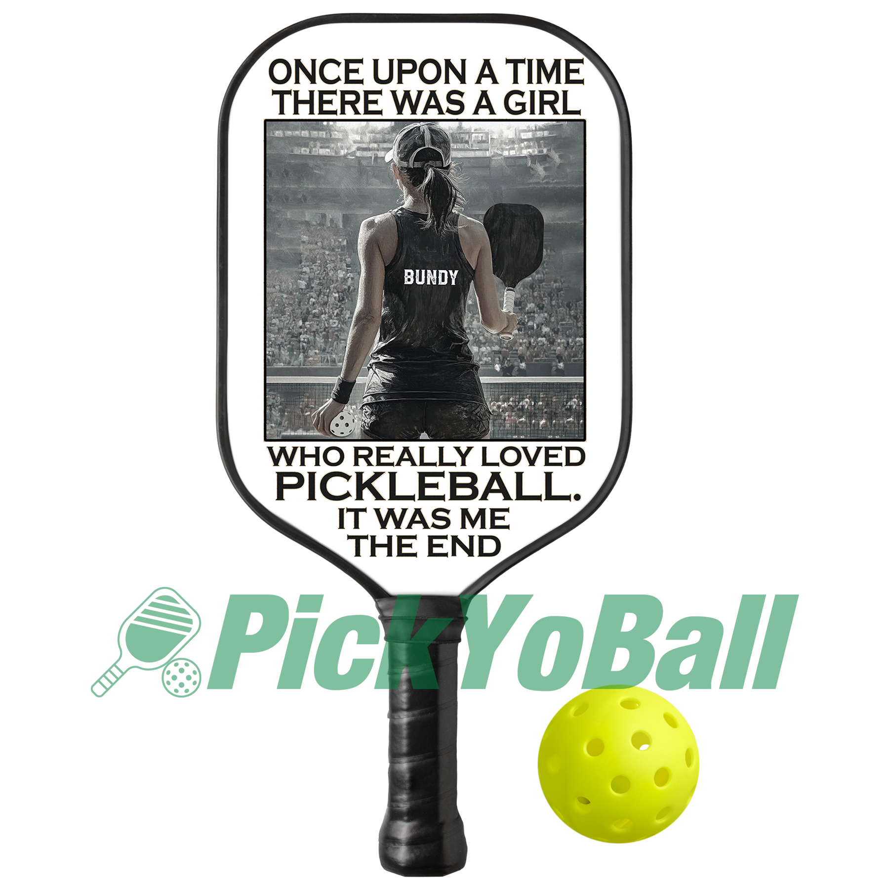Personalized "A Girl Loves Pickleball" Pickleball Paddle With Custom Name, Gift For Her