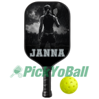 Personalized "Pickleball Girl In The Rain" Pickleball Paddle With Custom Name, Gift For Her
