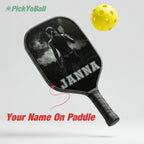 Personalized "Pickleball Girl In The Rain" Pickleball Paddle With Custom Name, Gift For Her