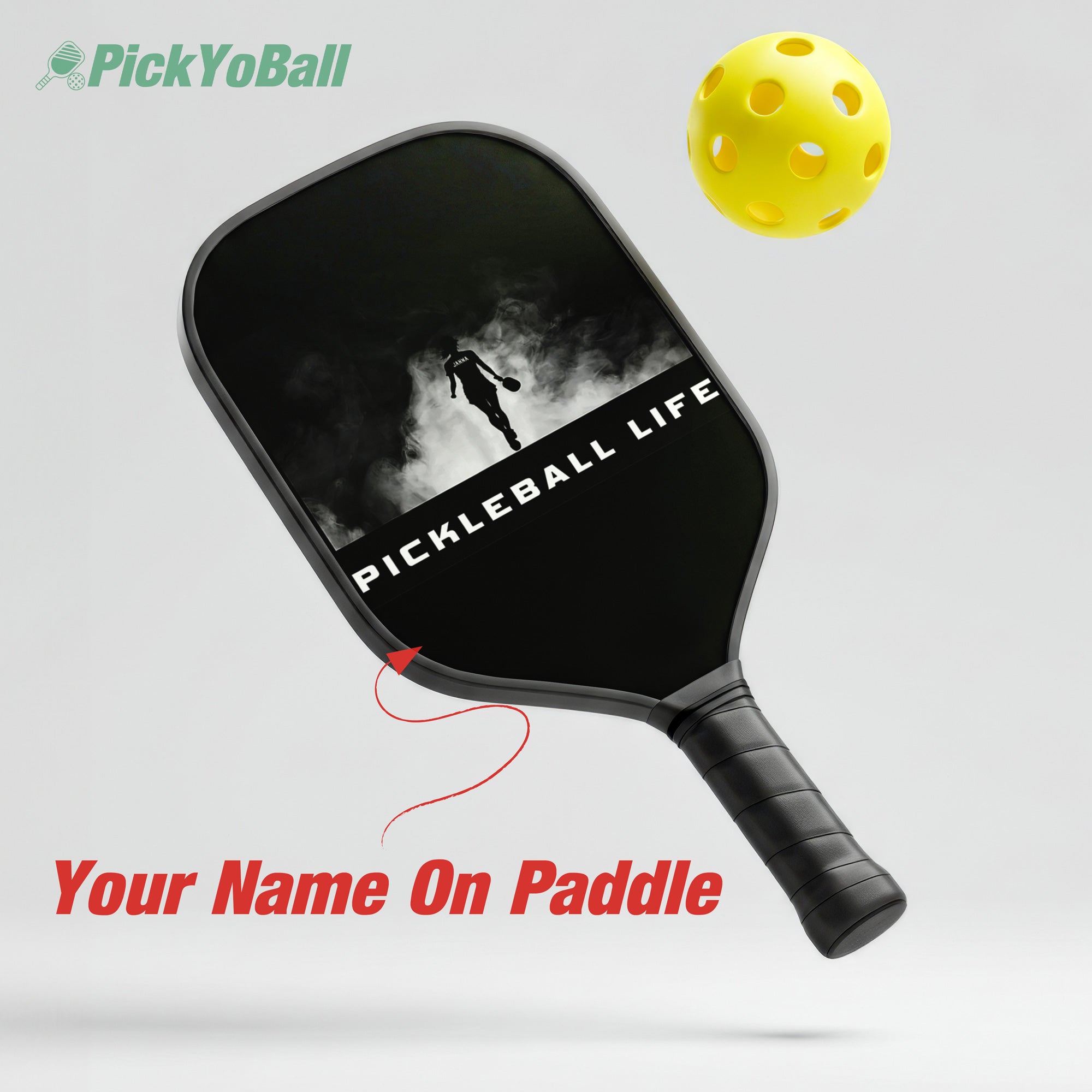 Personalized "Her Pickleball Life" Pickleball Paddle with Custom Name