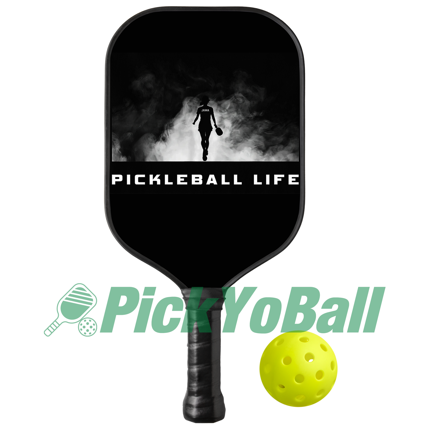 Personalized "Her Pickleball Life" Pickleball Paddle with Custom Name