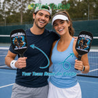 Personalized "My Pickleball Team" Paddle with Custom Name/Faces