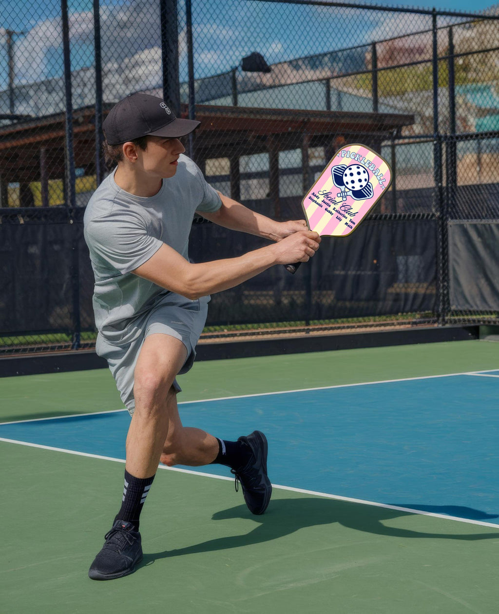 Personalized Pickleball Social Club Pickleball Paddle with Custom Names