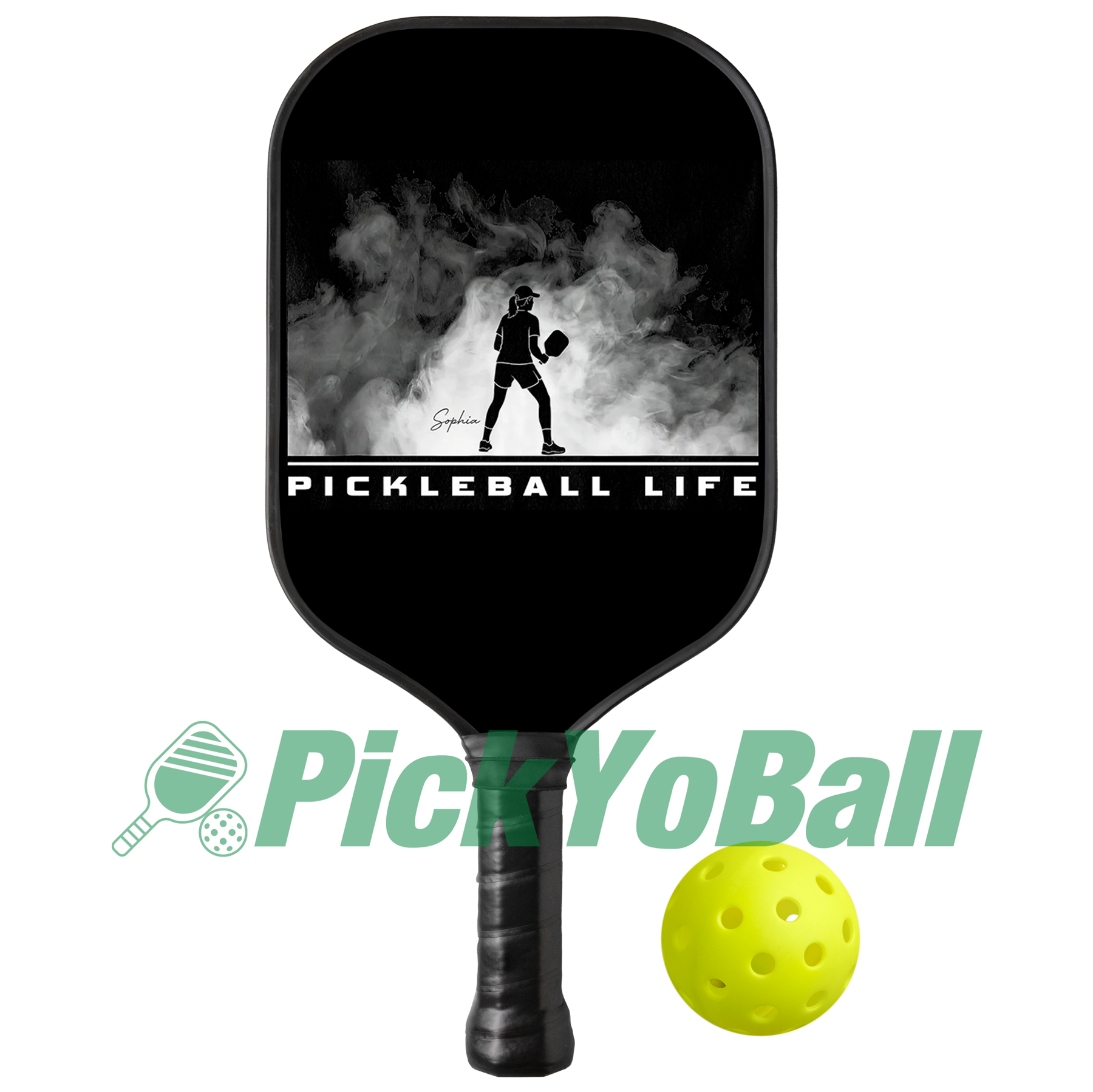 Personalized Pickleball Paddle, Pickleball Life Design with Custom Name For Girlfriend, Wife, Mom or Grandma