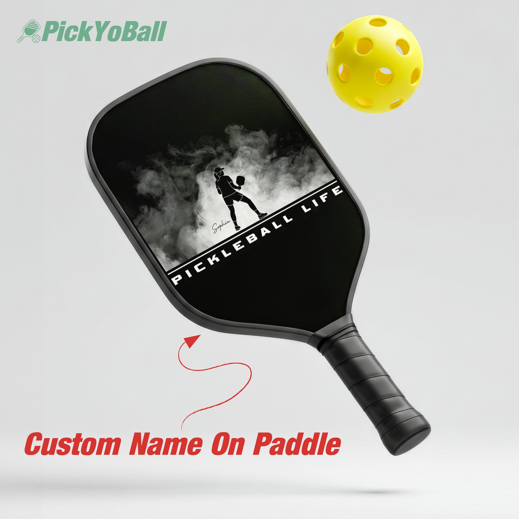 Personalized Pickleball Paddle, Pickleball Life Design with Custom Name For Girlfriend, Wife, Mom or Grandma