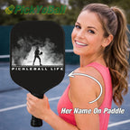 Personalized Pickleball Paddle, Pickleball Life Design with Custom Name For Girlfriend, Wife, Mom or Grandma