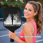 Personalized "Her Pickleball Life" Pickleball Paddle with Custom Name