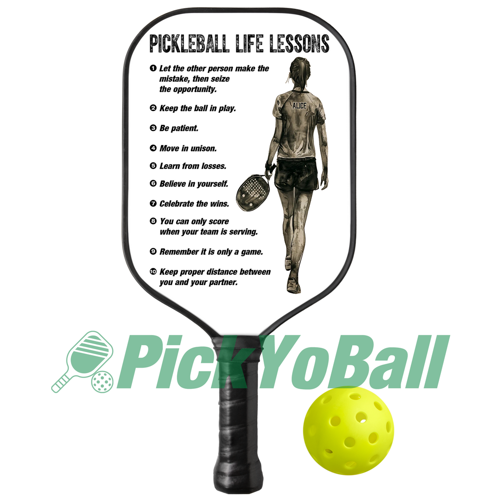 Personalized "Pickleball Life Lessons" - Pickleball Girl Paddle #2