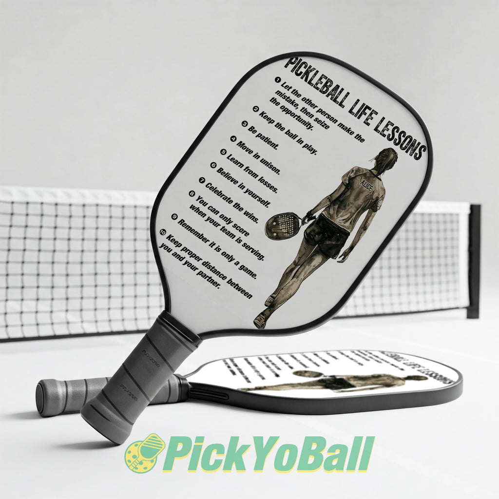 Personalized "Pickleball Life Lessons" - Pickleball Girl Paddle #2