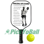 Personalized "Pickleball Life Lessons" - Pickleball Girl Paddle #1
