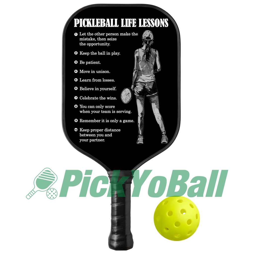 Personalized "Pickleball Life Lessons" - Pickleball Girl Paddle #4