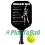 Personalized "Pickleball Life Lessons" - Pickleball Girl Paddle #4