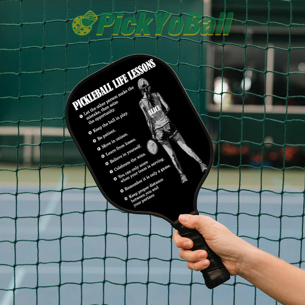 Personalized "Pickleball Life Lessons" - Pickleball Girl Paddle #4