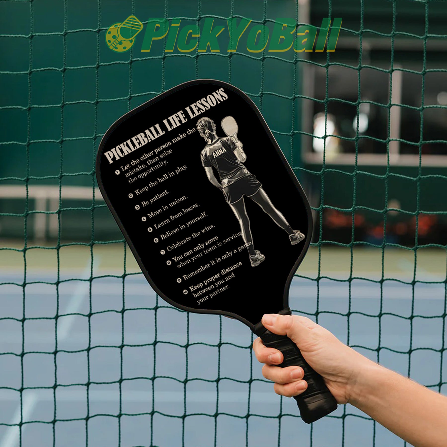 Personalized "Pickleball Life Lessons" - Pickleball Girl Paddle #3