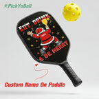 Personalized "Eat, Drink & Be Merry" Pickleball Paddle, Christmas Gift For Boyfriend, Husband, Dad