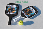Personalized "My Pickleball Team" Paddle with Custom Name/Faces
