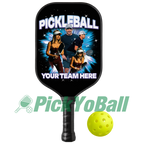 Personalized "My Pickleball Team" Paddle with Custom Name/Faces
