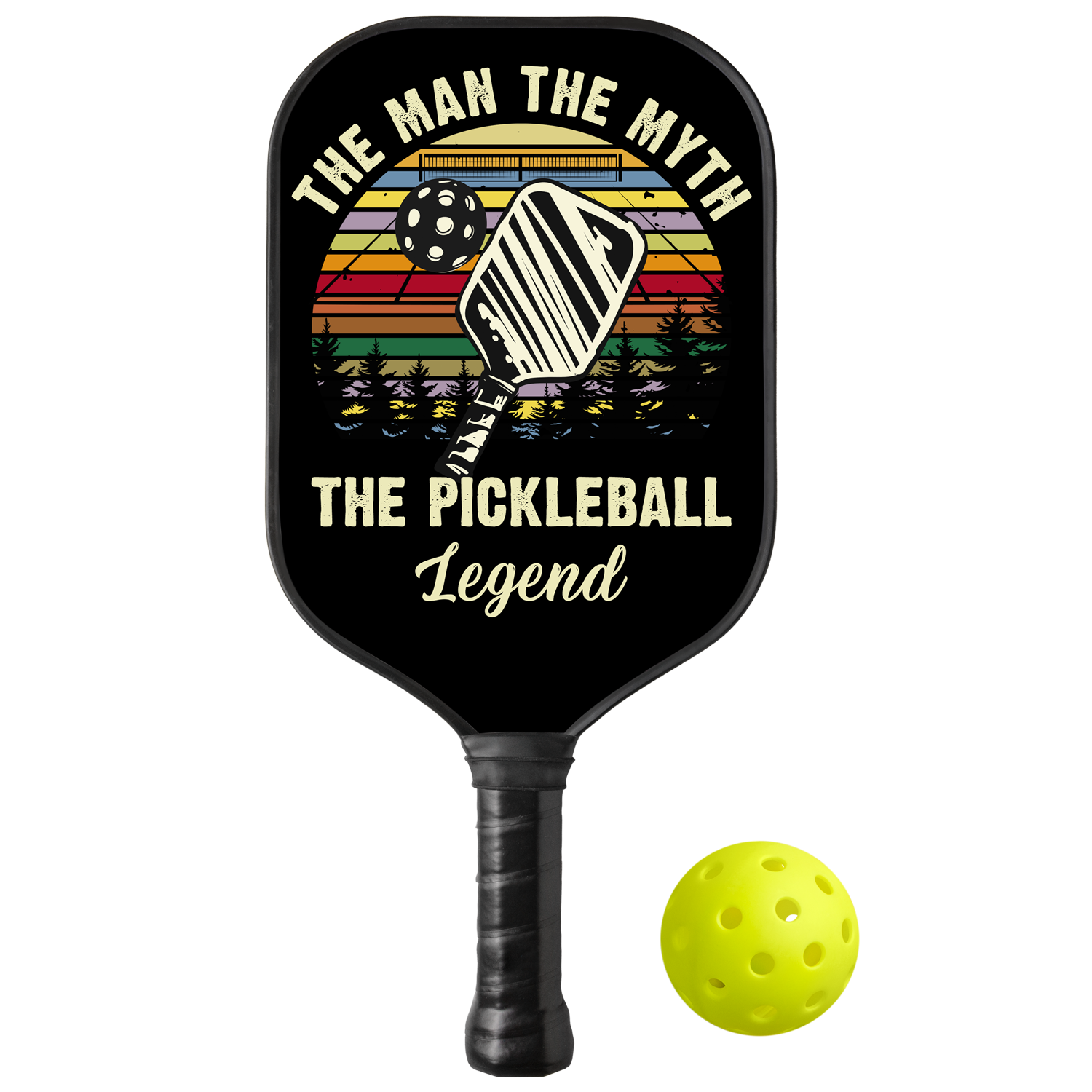 Personalized "The Man The Myth The Pickleball Legend" Paddle with Custom Name