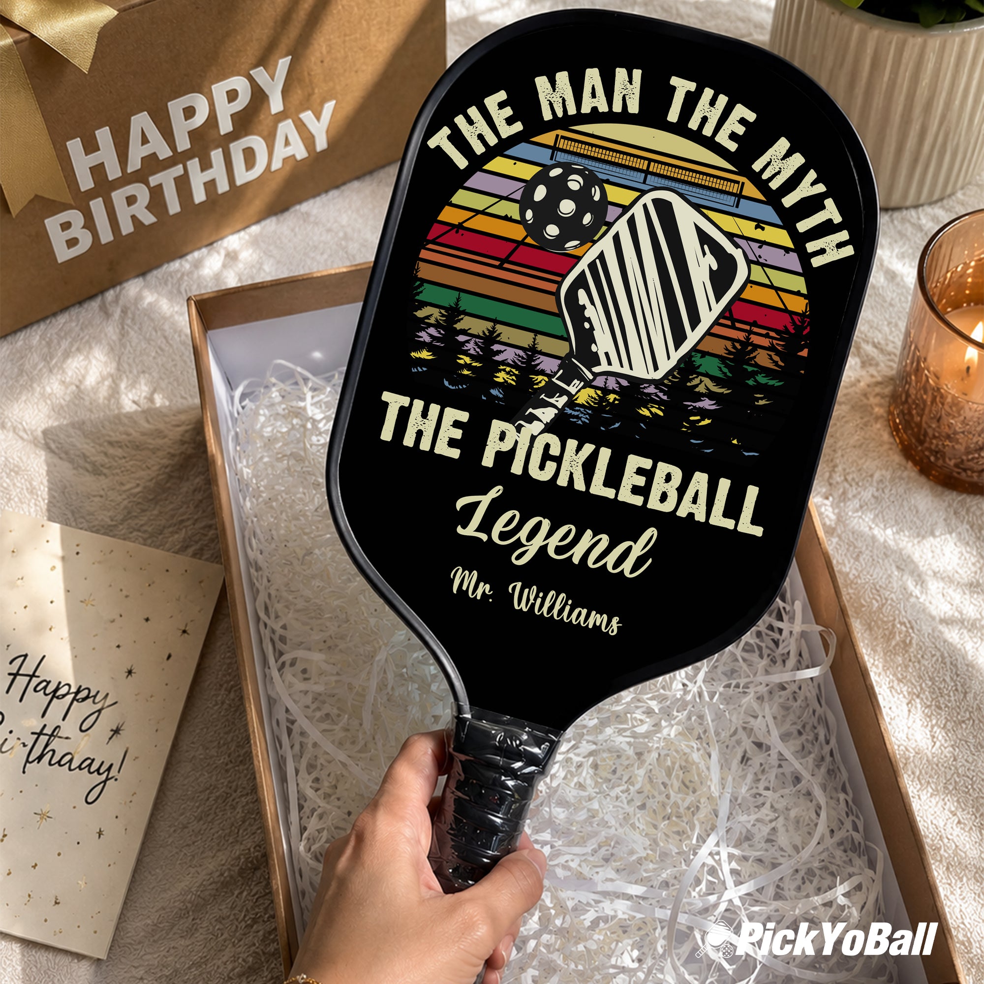 Personalized "The Man The Myth The Pickleball Legend" Paddle with Custom Name