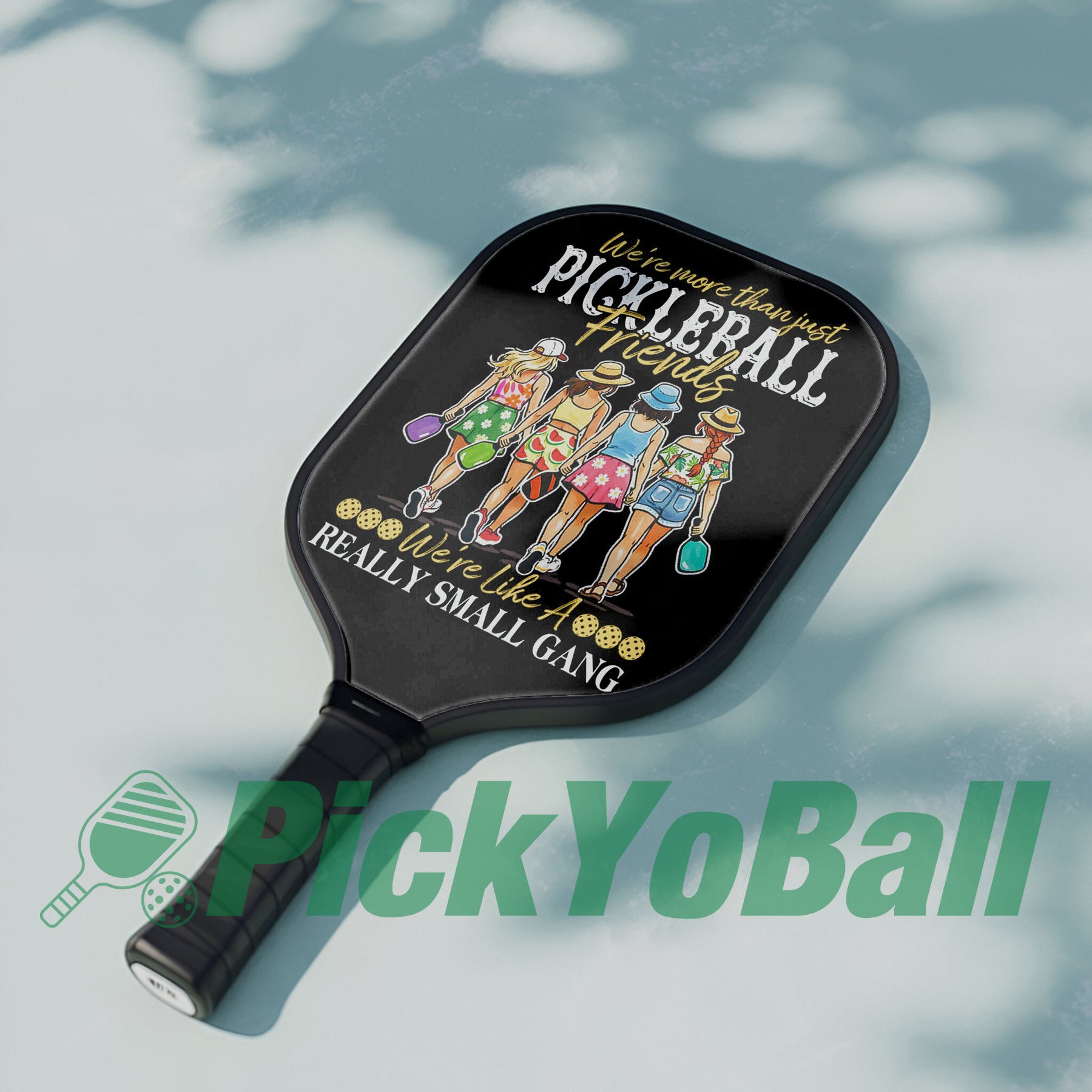 Personalized "We're more than just frends, we're a gang" Pickleball Team Paddle, Gift For Groups, Friends